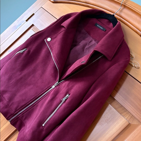 Apperloth A Faux Suede Moto Jacket - Picture 3 of 10